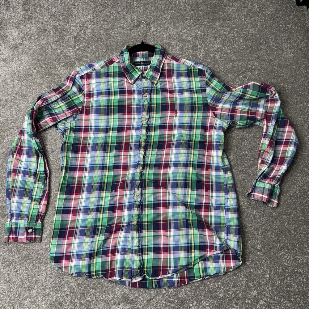 Ralph Lauren Men’s Multicolor Plaid Shirt L Long Sleeve Button-Down Classic Fit